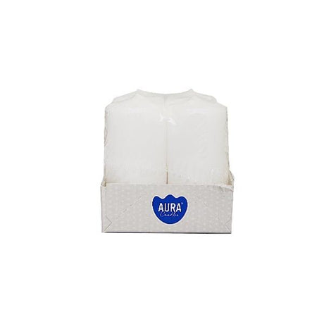 Aura Pillar Candles White 80g 4 Pack - EuroGiant