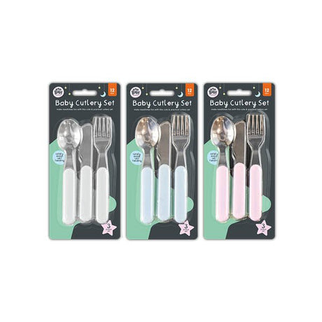 Baby Essentials Baby Cutlery Set 3 Piece - EuroGiant