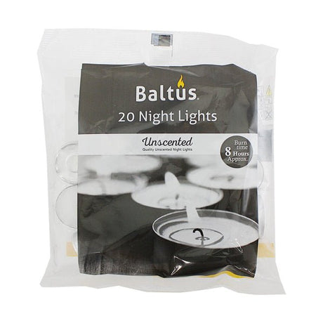 Baltus Night Lights White Unscented 20s - EuroGiant