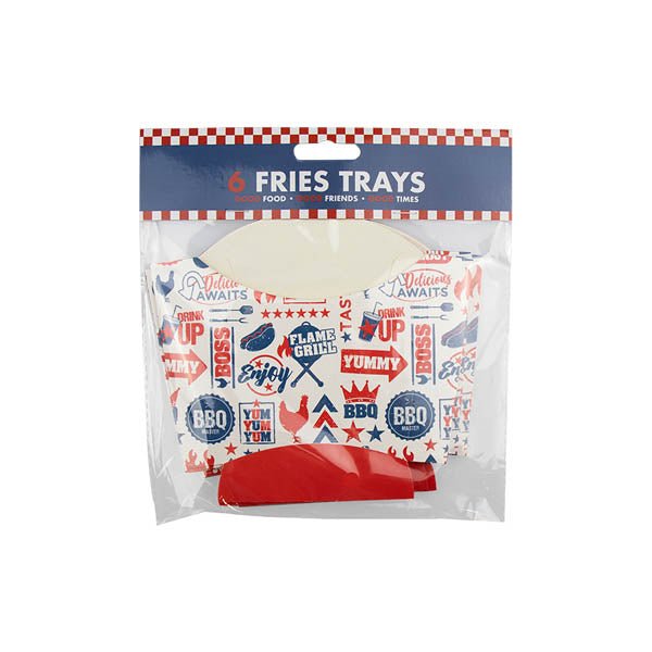 Bbq Fries Trays 6 Pack - EuroGiant