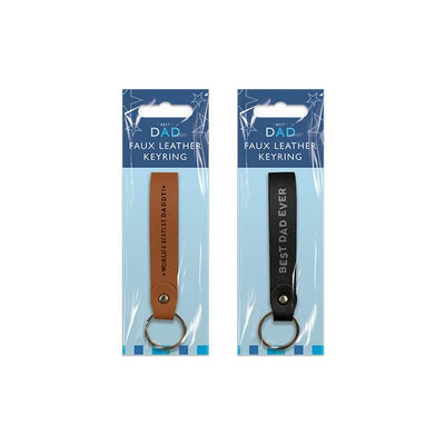 Best Dad Faux Leather Keyring - EuroGiant