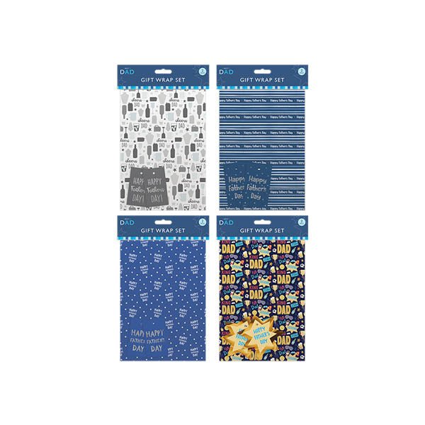 Best Dad Gift Wrap Set 2 Pack - EuroGiant