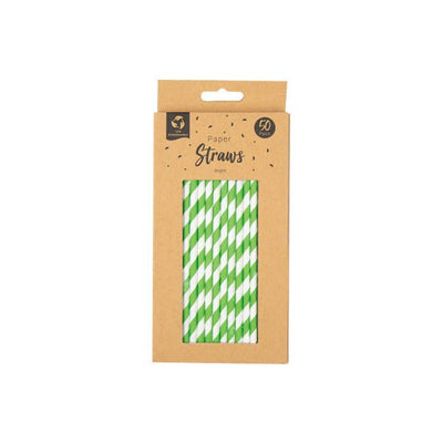 Biodegradable Paper Straws 50 Pack - EuroGiant