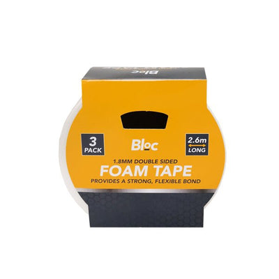Bloc Double Sided Foam Tape 3 Pack - EuroGiant