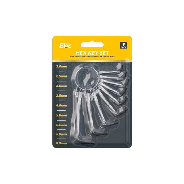 Bloc Hex Key Set 9 Pack - EuroGiant