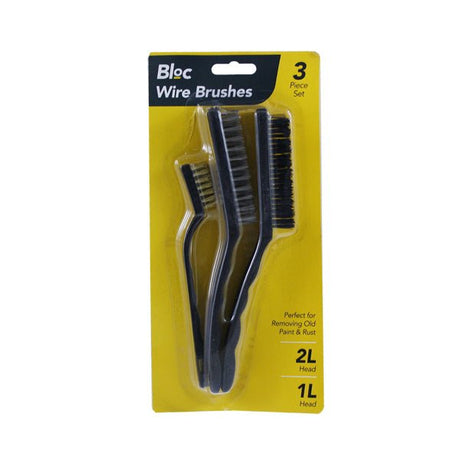 Bloc Wire Brushes 3 Pk - EuroGiant