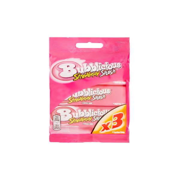 Bubblicious Strawberry Splash 3 Pack - EuroGiant