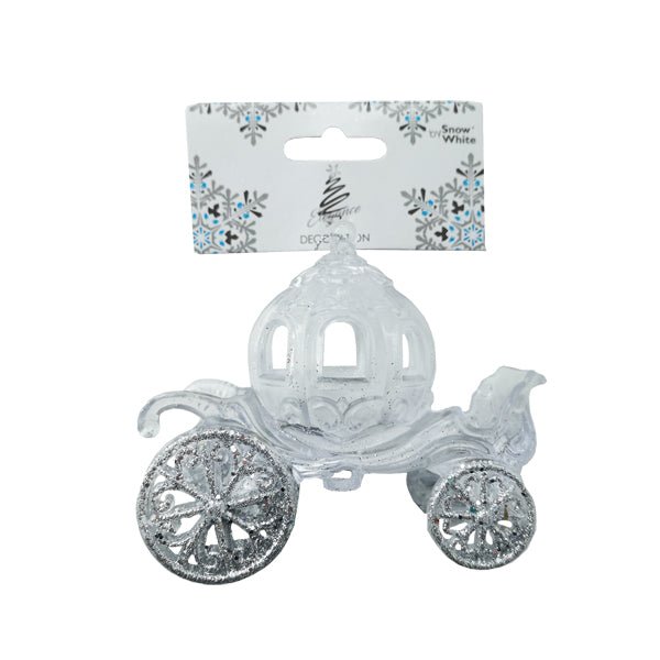 Carriage Silver Hanging Decoration - EuroGiant