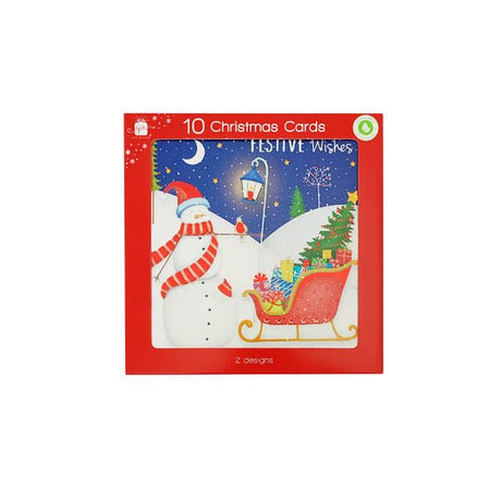 Christmas Cards Square Whimsical Scene 1 - EuroGiant