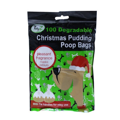 Christmas Pudding Poop Bags 100 Pk - EuroGiant