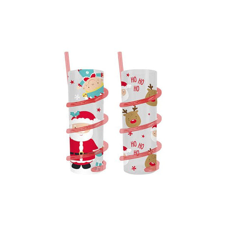 Christmas Spiral Straw Tumbler - EuroGiant