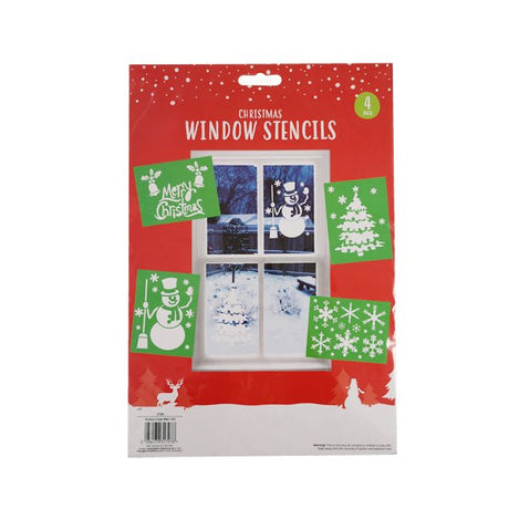 Christmas Window Stencils 4 Pk - EuroGiant