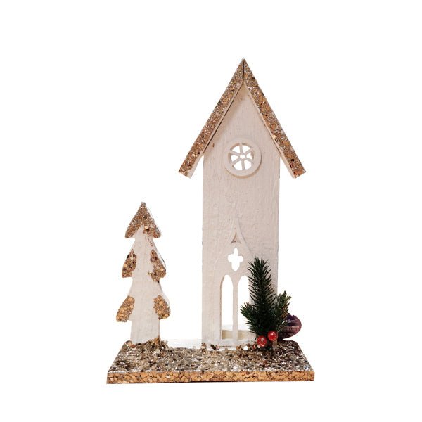 Christmas Wooden Church LED Lamp - EuroGiant