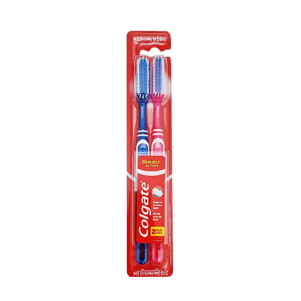 Colgate Toothbrush Double Action 2 Pk - EuroGiant