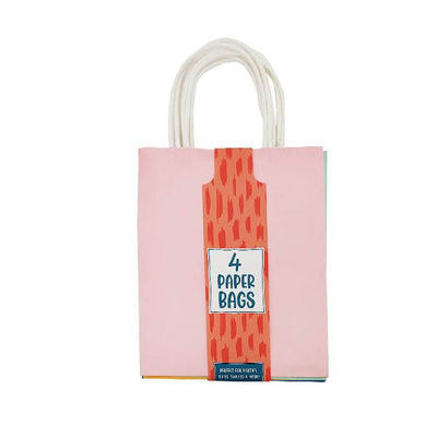 Coloured Paper Party Bag 4 Pack - EuroGiant