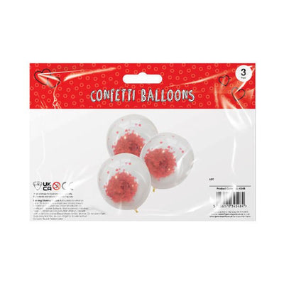 Confetti Heart Balloons 3 Pack - EuroGiant