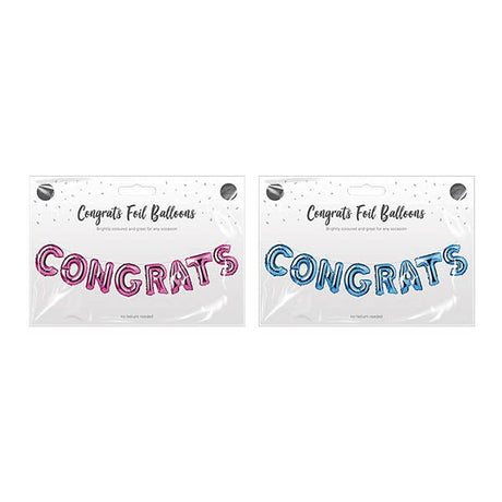 Congrats Foil Balloons Bright Metallic - EuroGiant