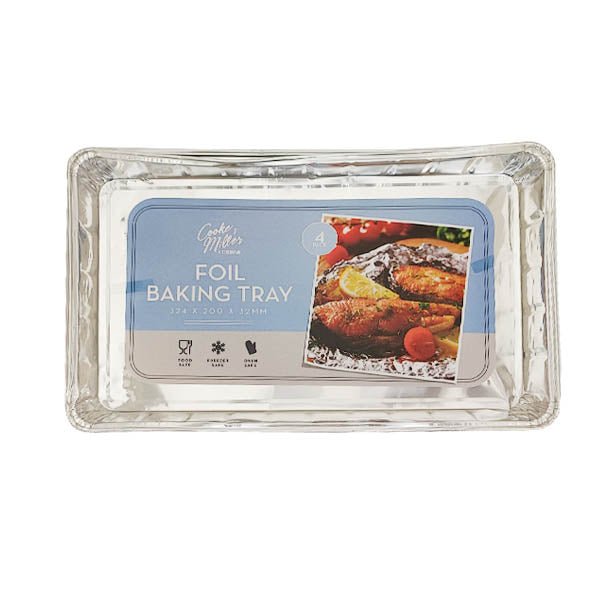 Cooke & Miller Foil Baking Tray 4 Pack - EuroGiant