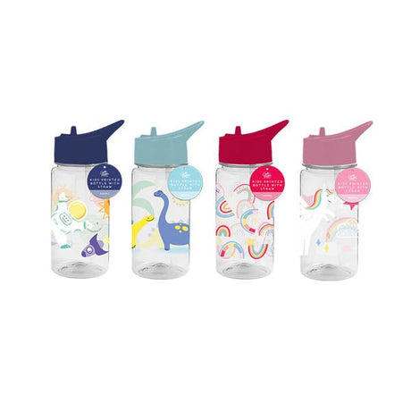 Cooke & Miller Kids Printed Bottle & Straw - EuroGiant