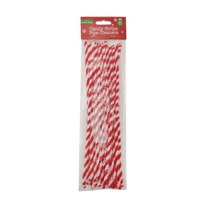 Craft Candy Stripe Pipe Cleaners 20 Pack - EuroGiant