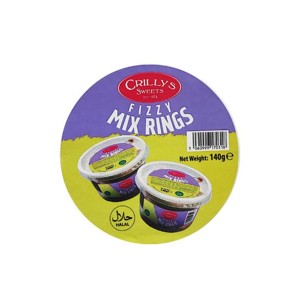 Crillys Fizzy Mix Rings Tub 140g - EuroGiant