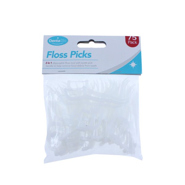 Denta Glo Floss Picks 75 Pk - EuroGiant