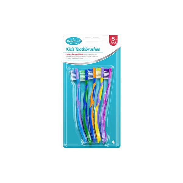 Denta Glo Kids Toothbrushes 5 Pack - EuroGiant