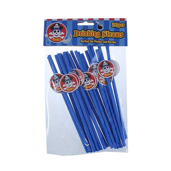 Drinking Straws Pirate 20 Pk - EuroGiant