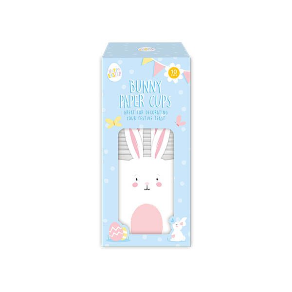 Easter Bunny Paper Cups 10 Pack - EuroGiant