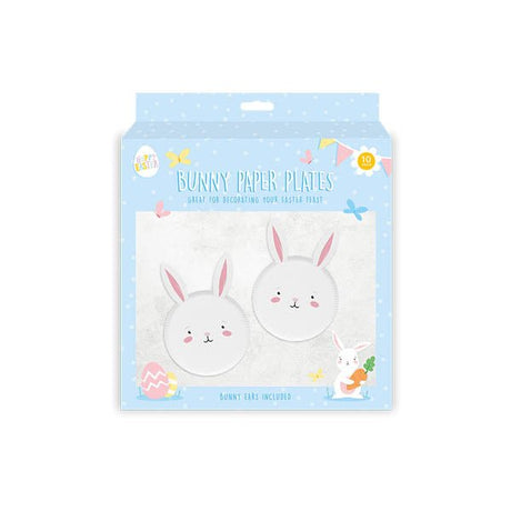 Easter Bunny Paper Plates 10 Pack - EuroGiant