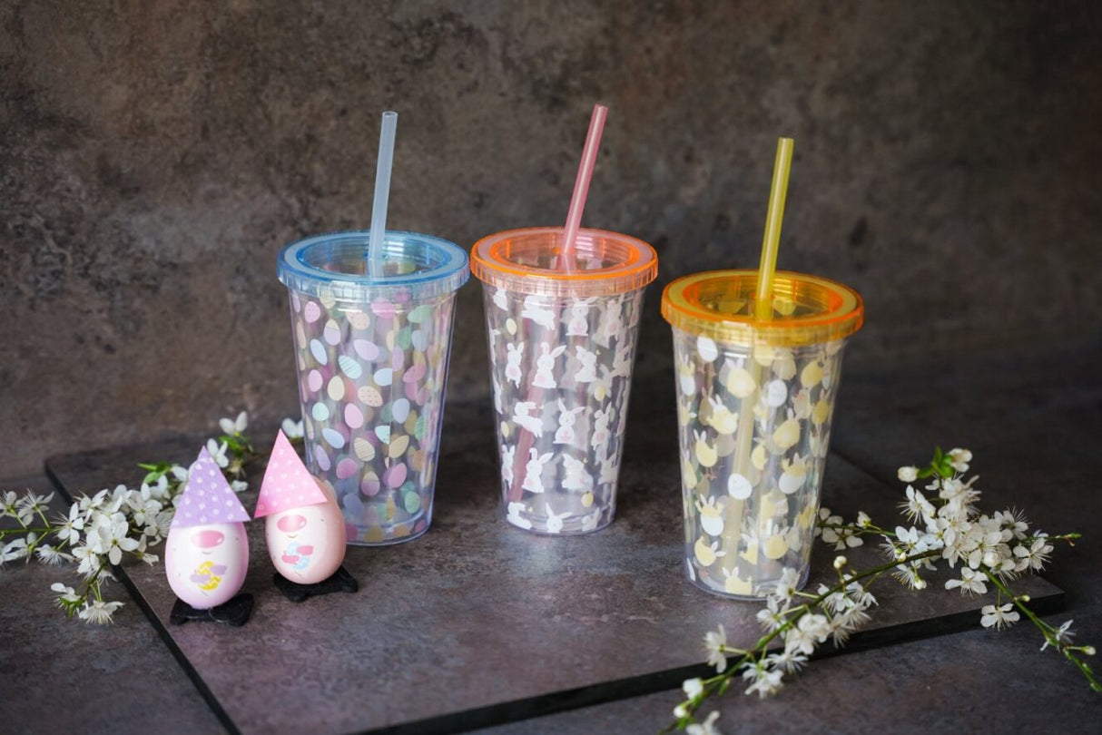 Easter Printed Tumbler With Straw - EuroGiant