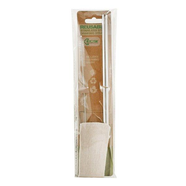 Eco Friendly Reusable S/s Straw & Brush - EuroGiant