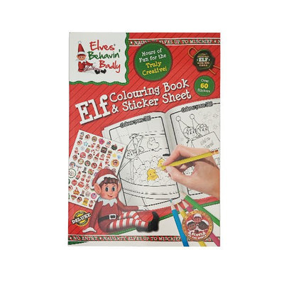 Elf Colouring Book & Sticker Sheet - EuroGiant