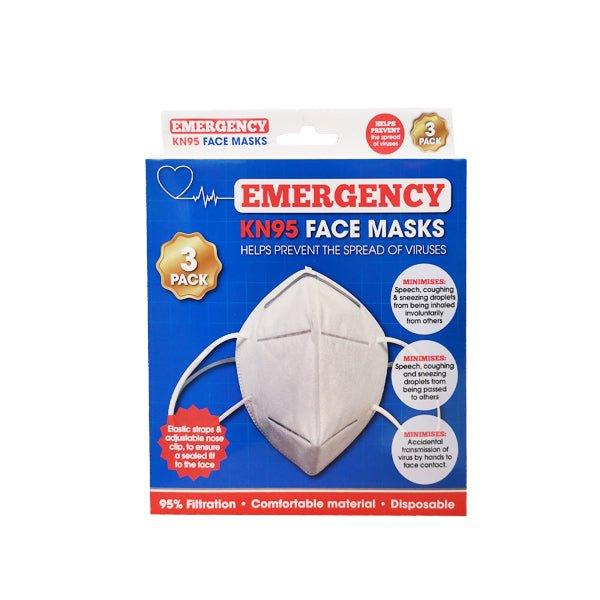 Emergency Face Masks Kn95 3 Pk - EuroGiant