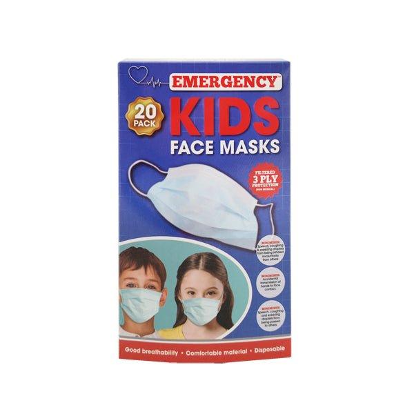 Emergency Kids Face Masks 20 Pk - EuroGiant