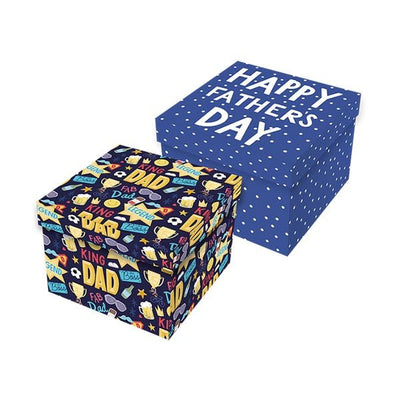 Fathers Day Square Gift Box 16x16cm - EuroGiant