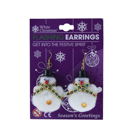 Flashing Xmas Earrings - EuroGiant