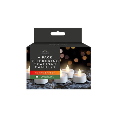 Flickering Tealight Candles 6 Pack - EuroGiant