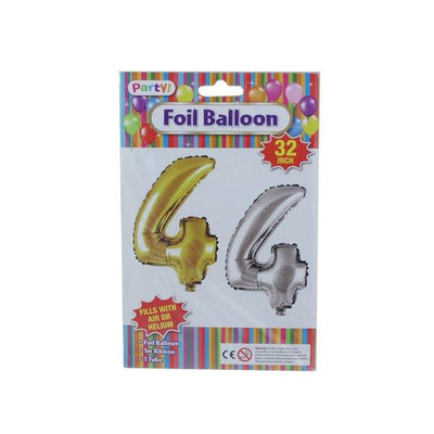 Foil Balloon 32 Inch Number 4 - EuroGiant