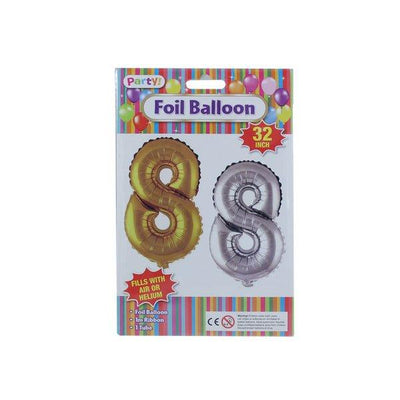 Foil Balloon 32 Inch Number 8 - EuroGiant