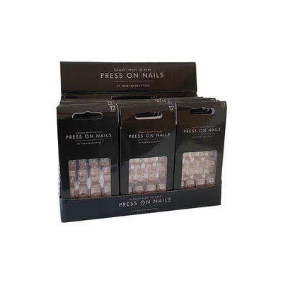 Forever Beautiful Press On Nails 12 Pack - EuroGiant