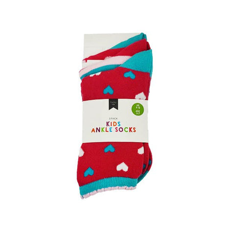 Girls Ankle Socks 3 Pk - EuroGiant