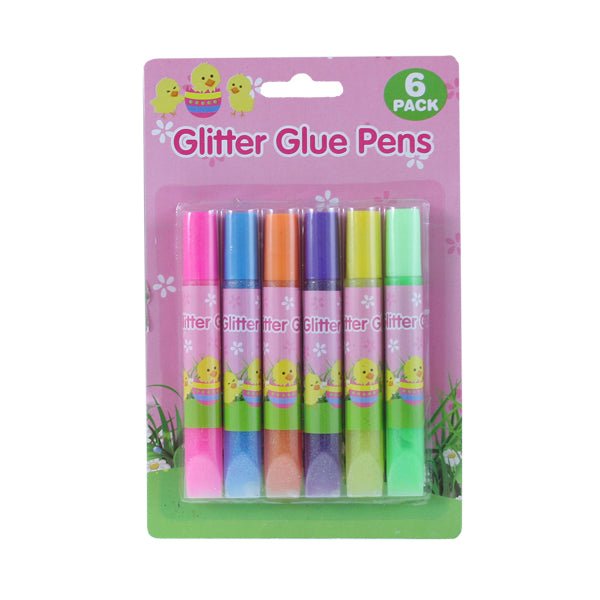 Glitter Glue Pens 6 Pk - EuroGiant