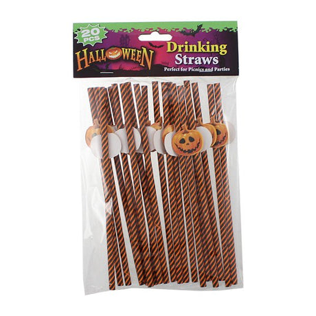 Halloween Drinking Straws 20 Pack - EuroGiant