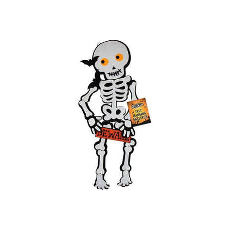 Halloween Felt Hanging Skeleton 60cm - EuroGiant
