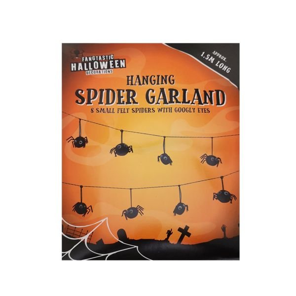 Halloween Spider Garland 1.5 Metre - EuroGiant