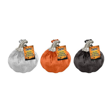 Halloween Velvet Pumpkin Decoration - EuroGiant
