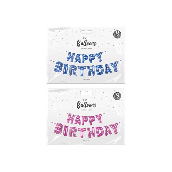 Happy Birthday Foil Balloons 14 Inch - EuroGiant