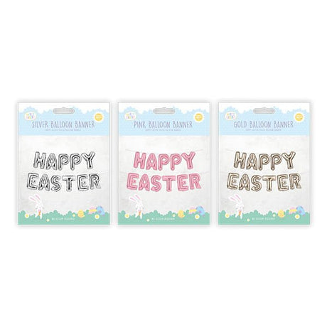 Happy Easter Foil Balloon Banner 38cm - EuroGiant