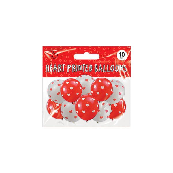Heart Printed Balloons 10 Pack - EuroGiant